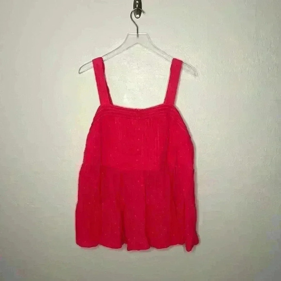 Torrid Swiss Dot Tiered Chiffon Tank Top Blouse 1 1X 14/16 - Picture 4 of 8